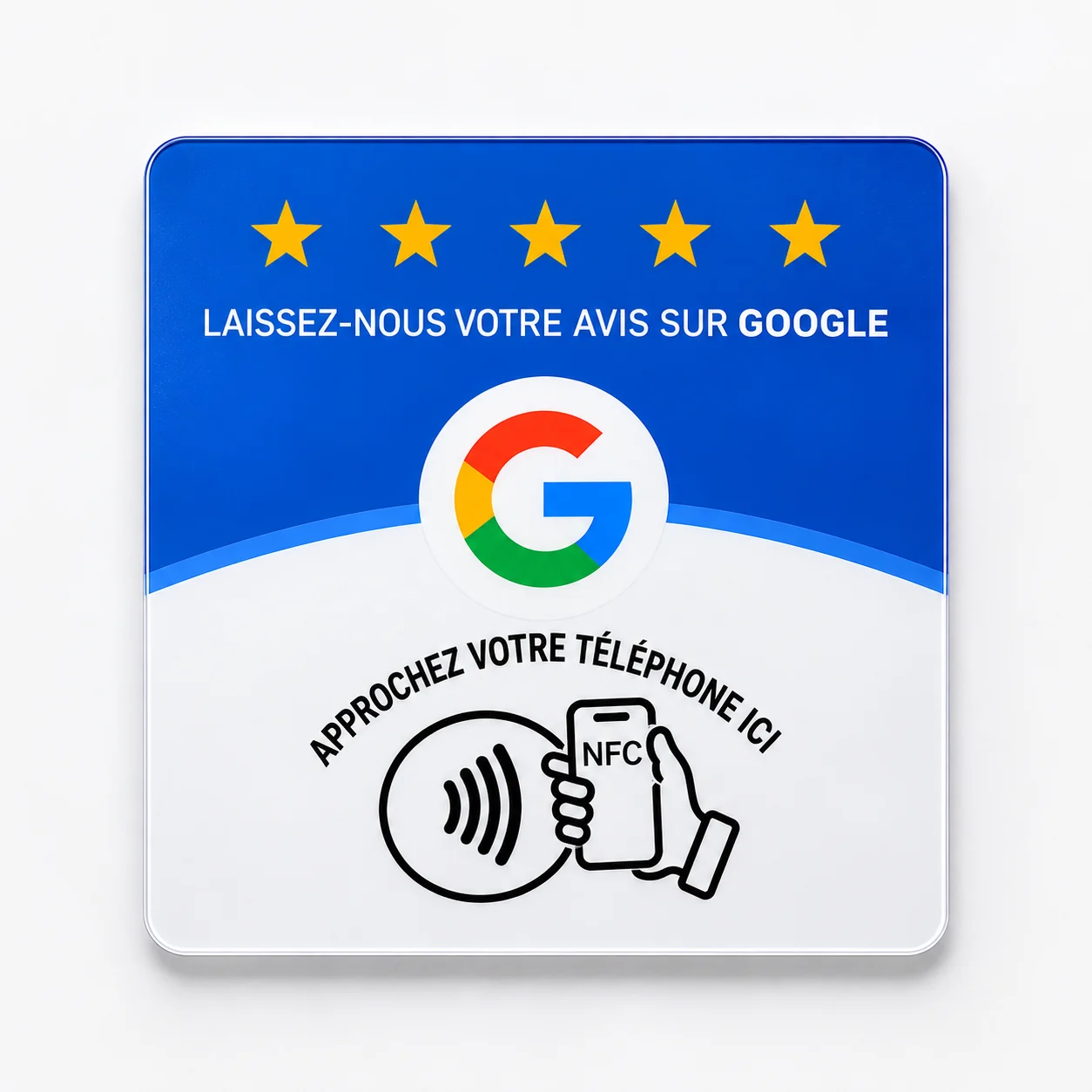 Plaque NFC Avis Google